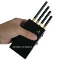 Portable 4-Antennas Cellphone Jammer Blocking CDMA GSM 3G GPS or WiFi